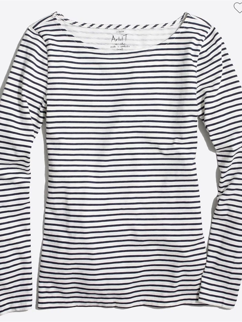 J. Crew Artist T Black & White Stripe Long Sleeve Tee